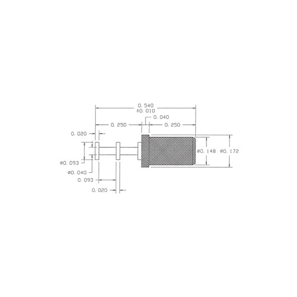 Concord Electronics COMM INS PTFE INS DBL TURRET TERM 0.540" L, W, 1102-24-0519-2500 1102-24-0519